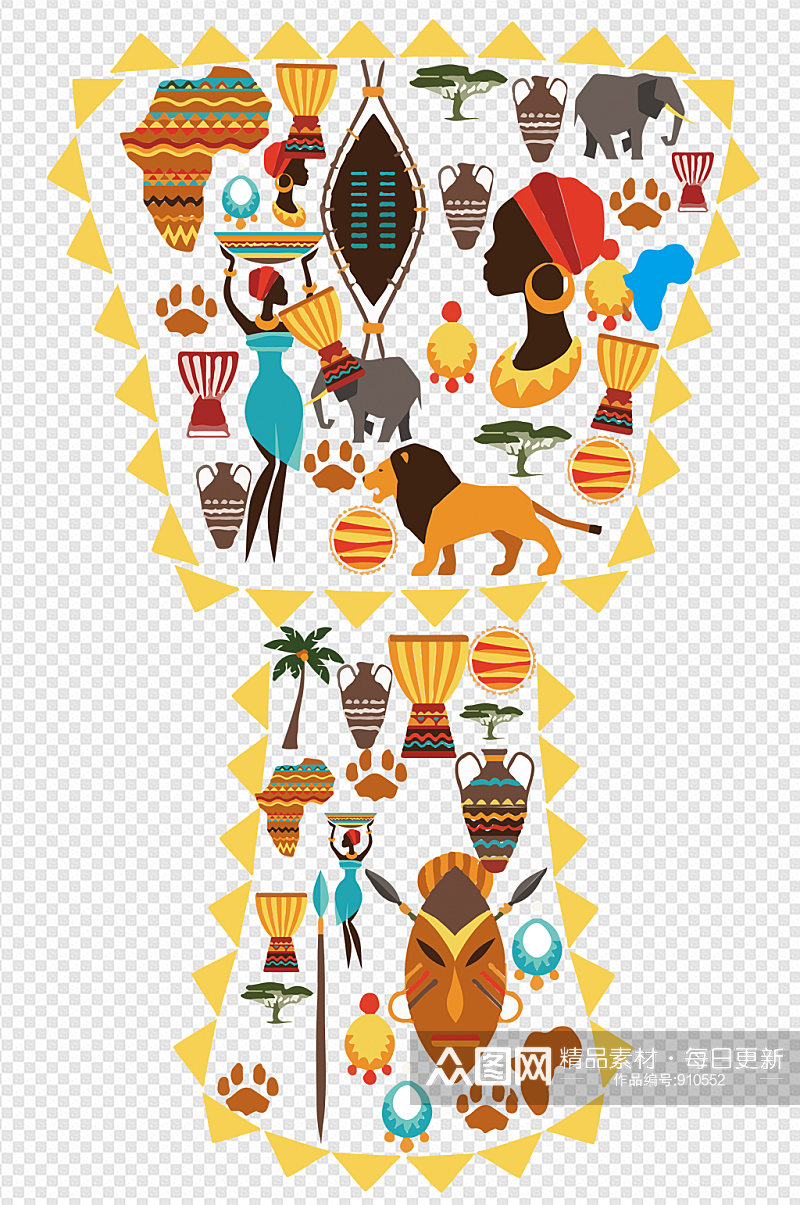 非洲非洲鼓草原色彩动物素材