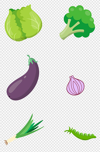 卡通青菜蔬菜素材