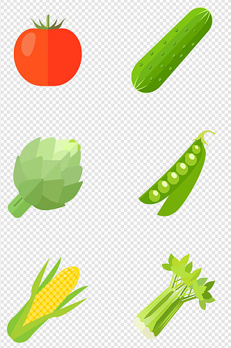卡通蔬菜手绘青菜