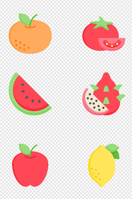 卡通图标水果素材