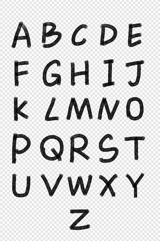 手绘大写字母字体设计