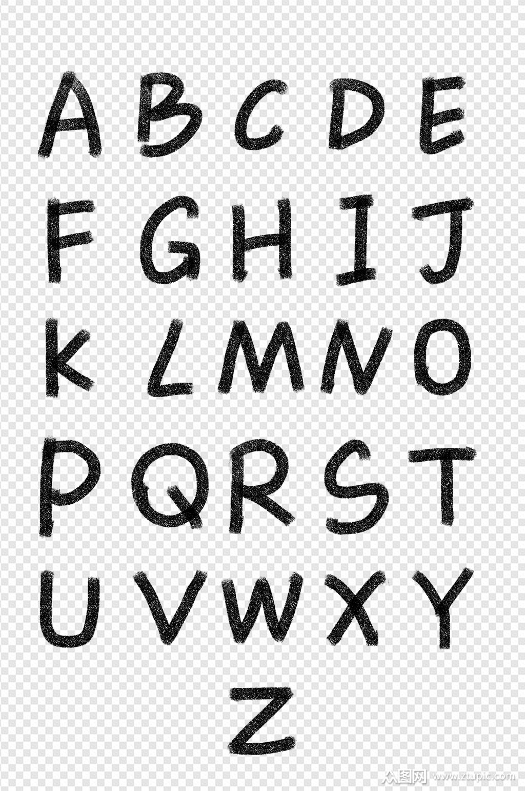 手绘大写字母字体设计