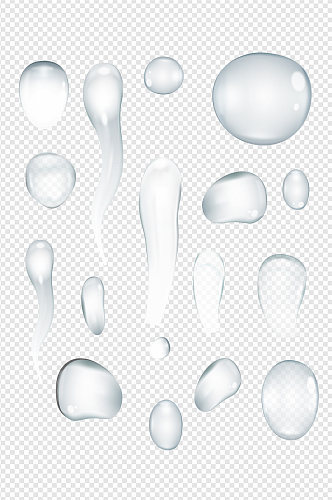 水滴雨滴雨水透明水珠水滴素材