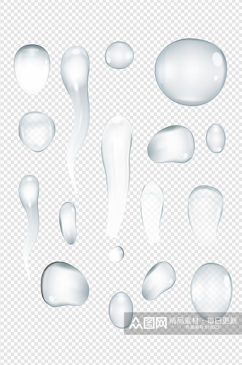 水滴雨滴雨水透明水珠水滴素材素材