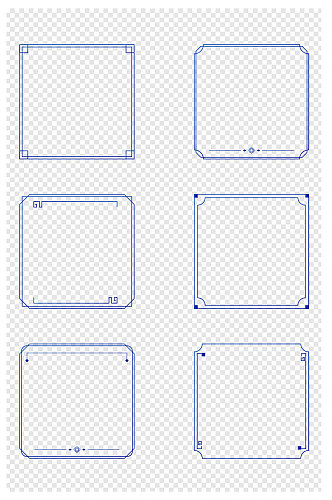 中式方形边框装饰边框
