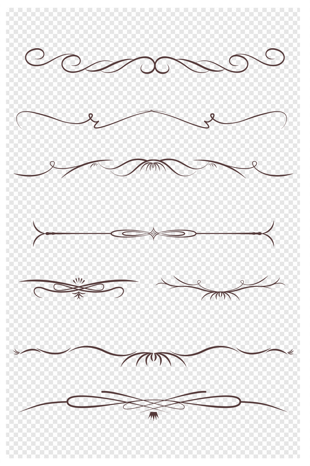 欧式花纹线条边条边框分隔线模板下载-编号929781-众图网