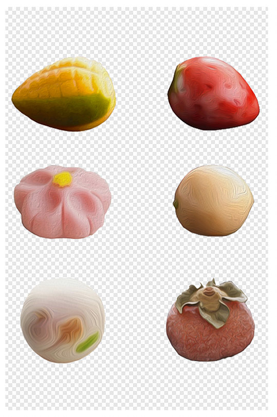 日式水果外观和菓子