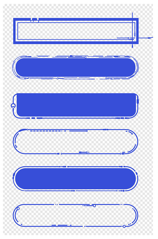 蓝色简约科技边框电路线路线框