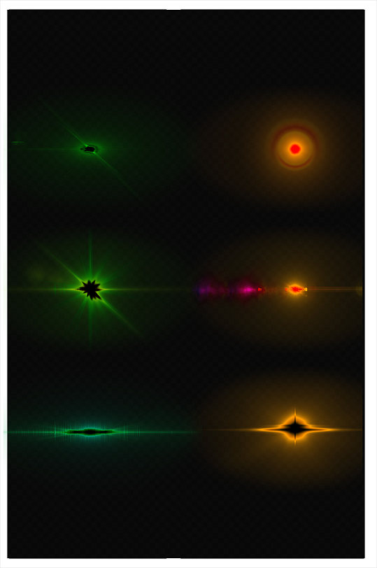 闪光镜头光晕光束素材