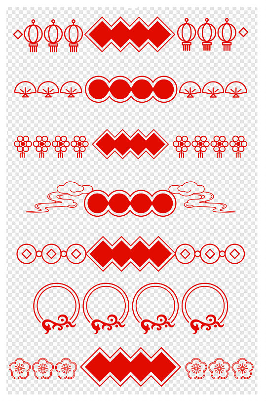 简约红色花边图片-简约红色花边素材下载-众图网