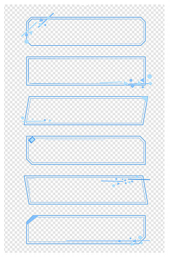 商务边框蓝色几何装饰边框标题框文本框
