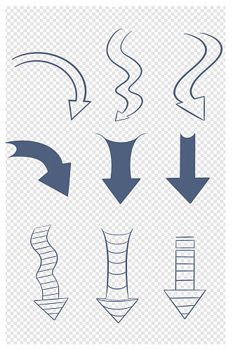 手绘箭头简约手绘元素