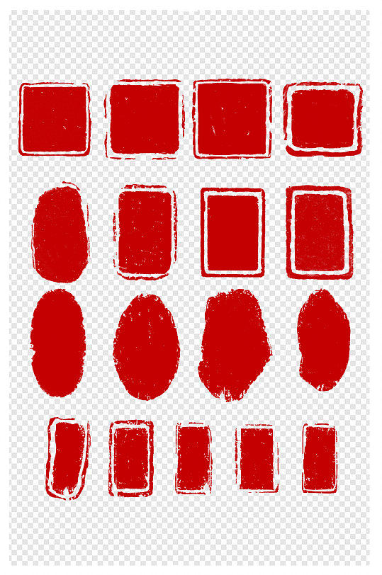 手绘印章图案素材