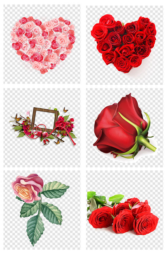 红色鲜花浪漫玫瑰花朵素材
