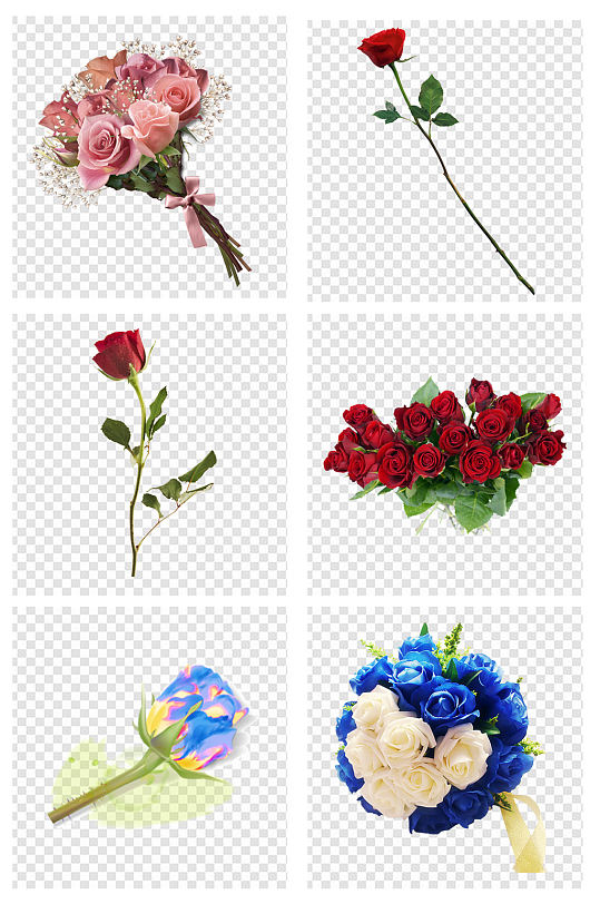 简约玫瑰花朵爱情元素