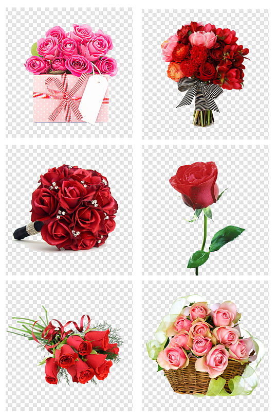 简约求婚鲜花玫瑰花朵爱情元素
