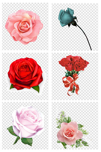 简约手绘一朵玫瑰花朵爱情元素