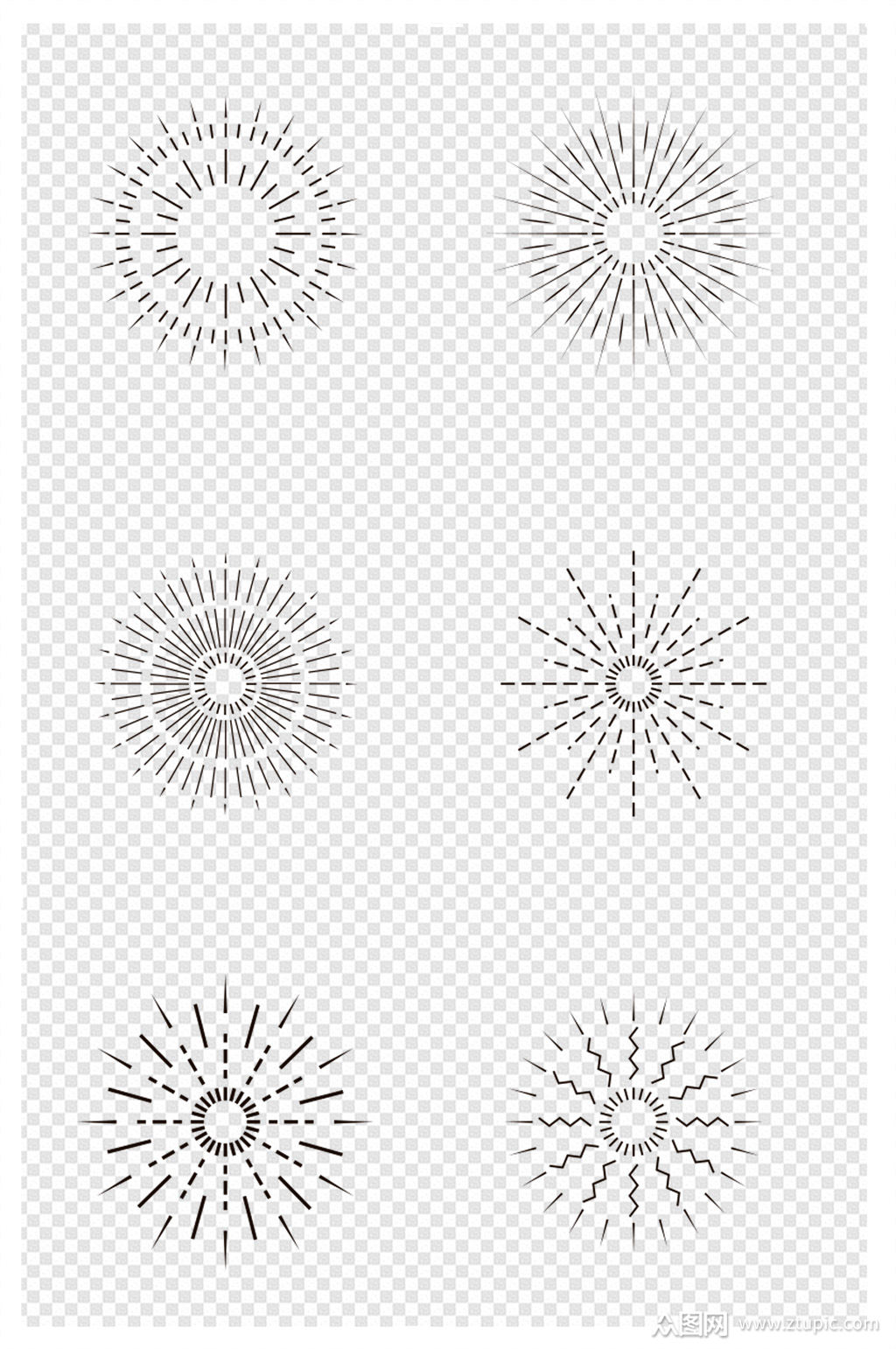 放射性线条潮流设计装饰图案