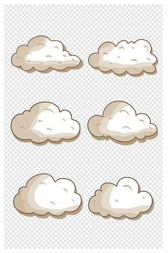 卡通造型可爱云彩白云素材
