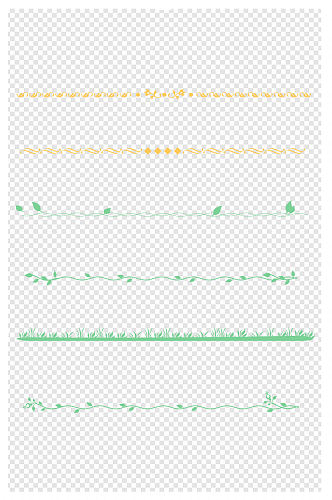 简约清新绿色分割线边框中国风线条
