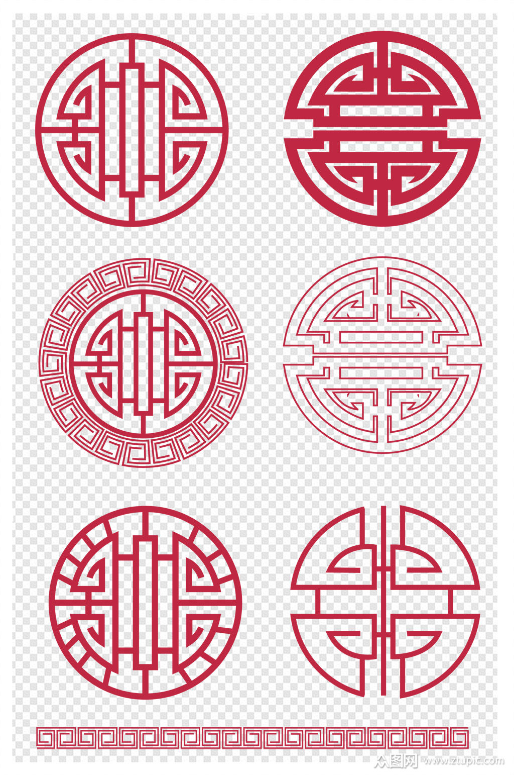 的中国风传统如意图案图腾底纹边框素材下载,本次作品主题是免抠元素