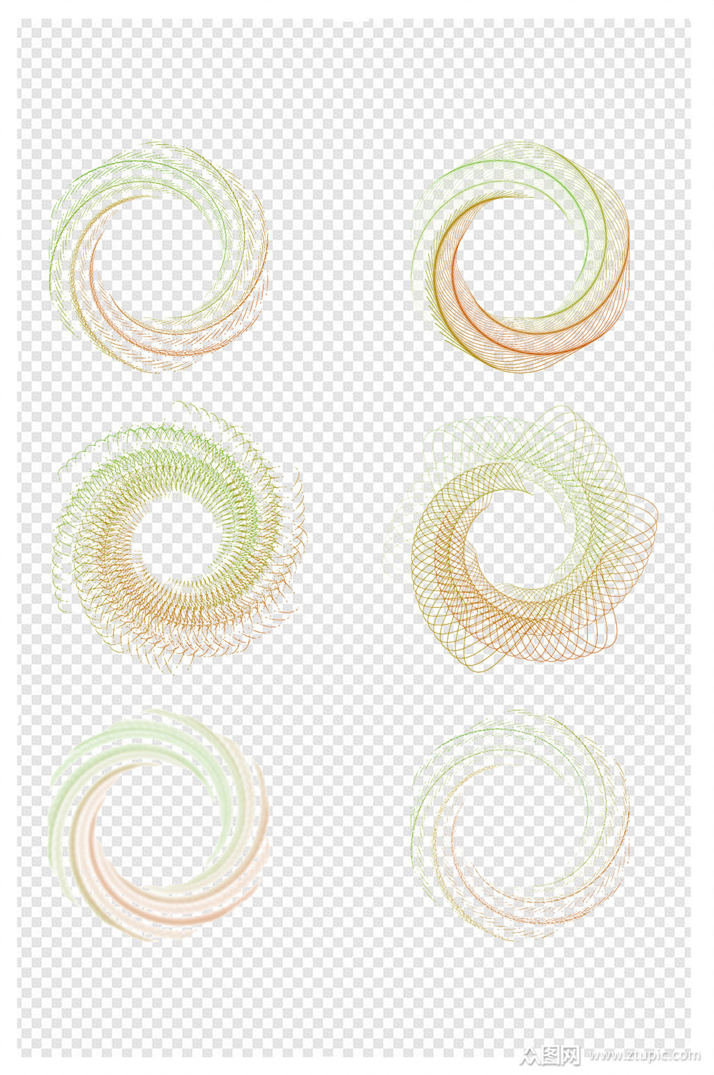 渐变圆形效果线条特效素材