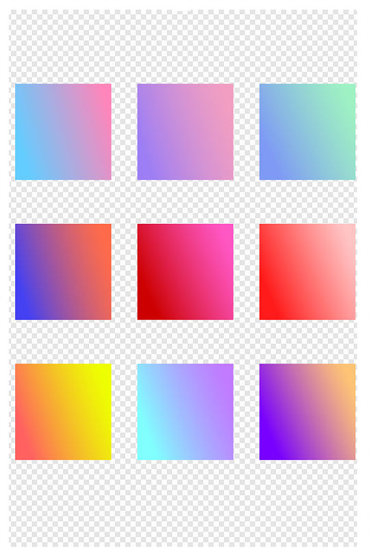 渐变色色彩方块预设配色