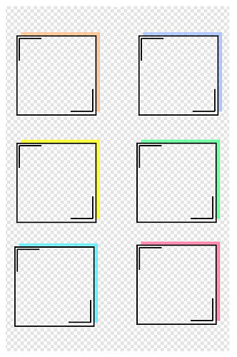 缤纷简约风正方形边框