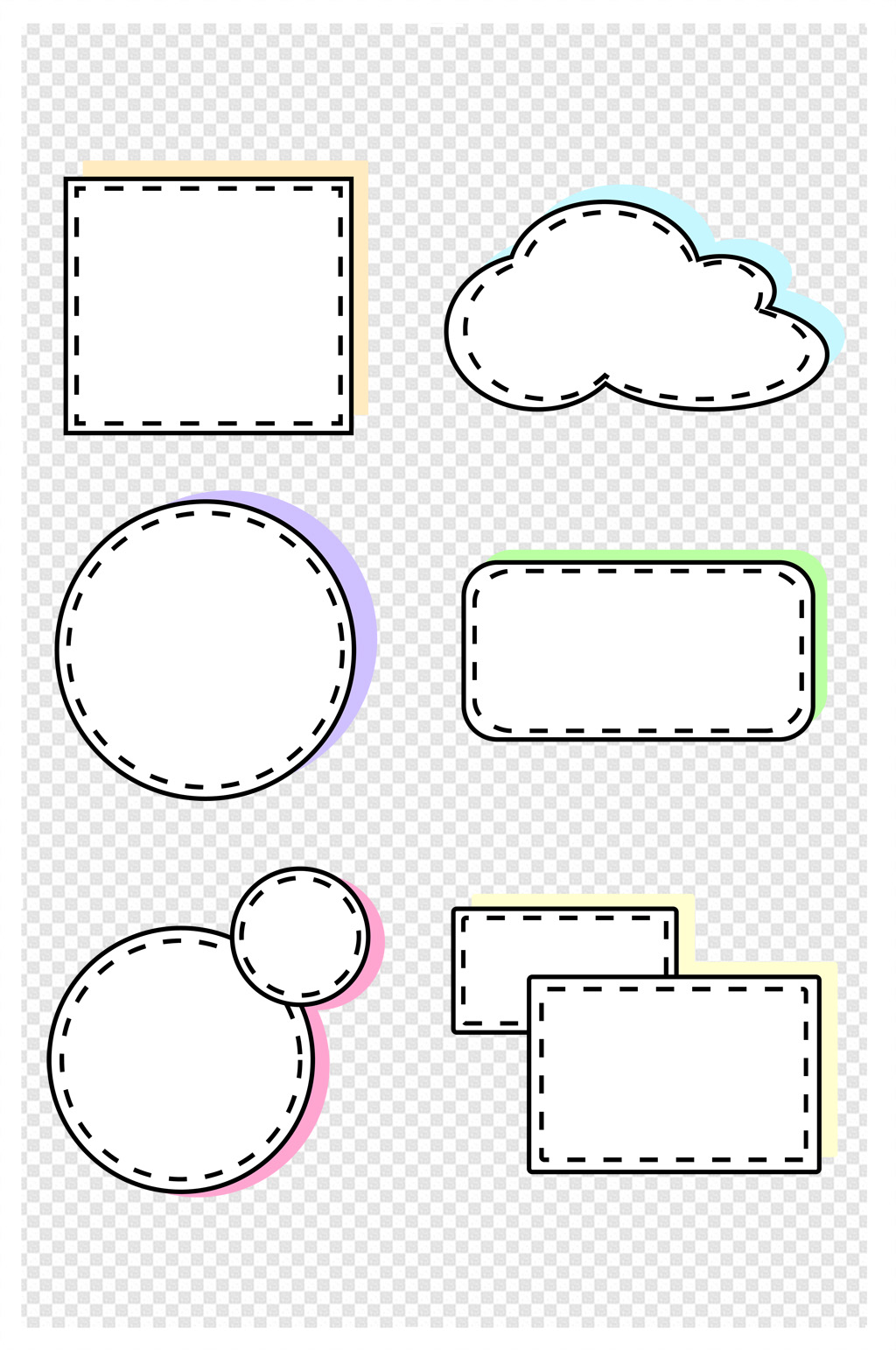 简约图形边框组图