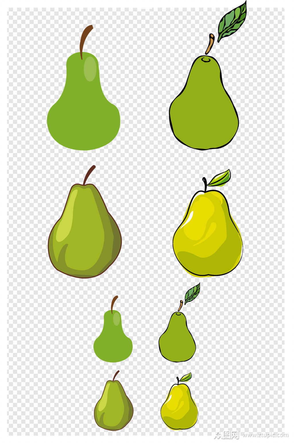 水果梨创意元素设计