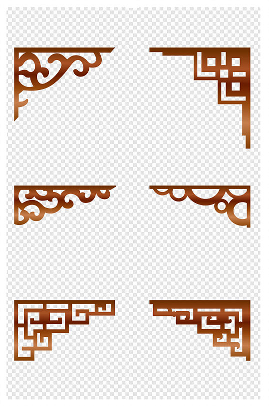 紅木木紋中國風(fēng)邊古典復(fù)古角邊框