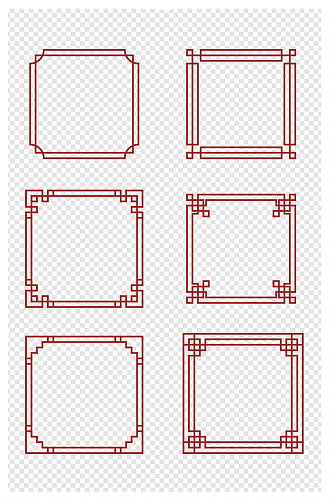 中国风中式古典边框框架文本框装饰素材