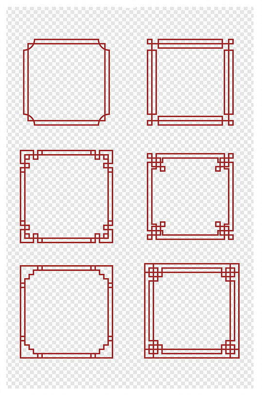 中国风中式古典边框框架文本框装饰素材