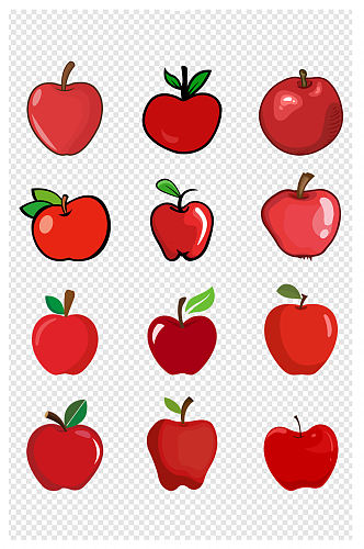 苹果水果元素设计素材图案