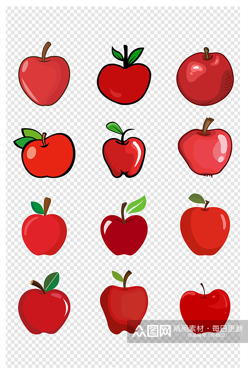 苹果水果元素设计素材图案素材