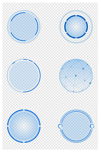 蓝色科技圆圈文字框科技框素材