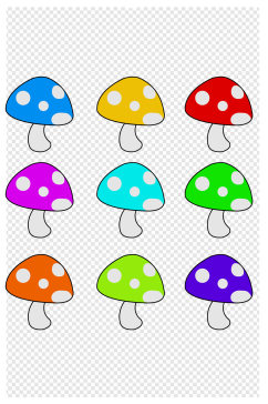 蘑菇元素卡通手绘