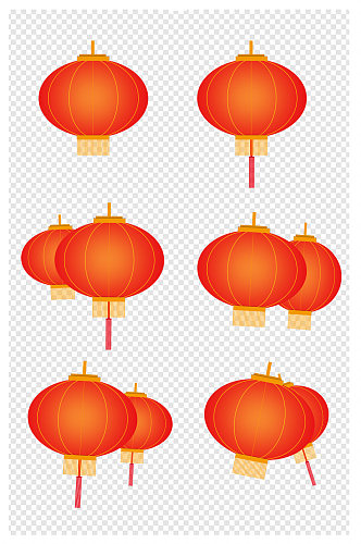 元宵节灯笼素材中式中国风装饰图案物件