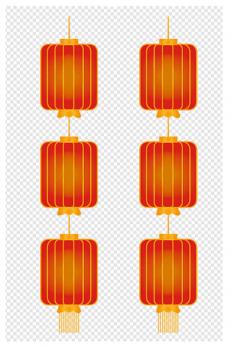 中国风节日灯笼装饰图案元素