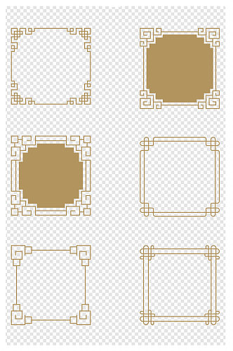 中国风花纹古典边框国潮招牌边框元素