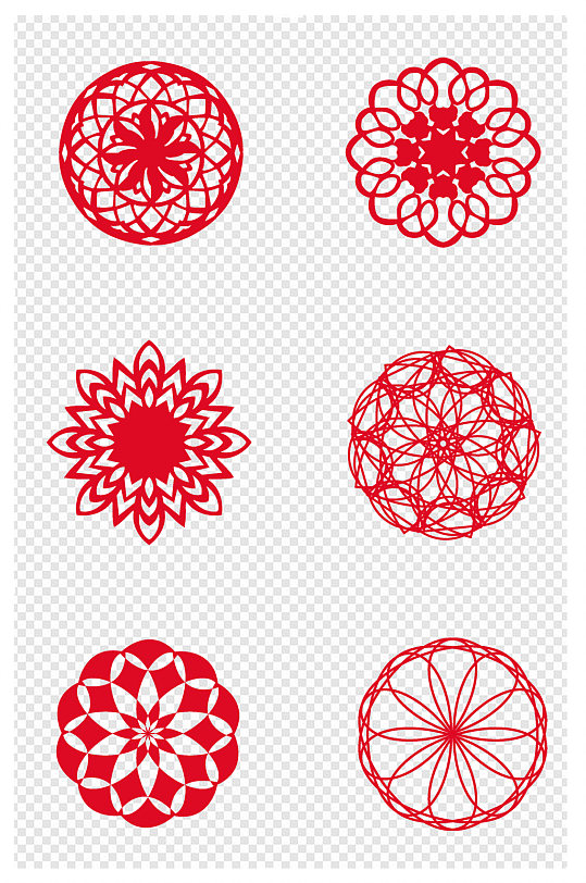 新年春节红色剪纸窗花喜庆过年装饰现代古典