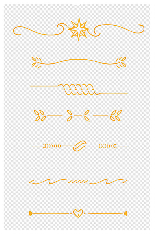 中西式文本框标题框栏麦穗边框装饰图案