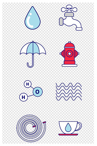水元素图标素材图片