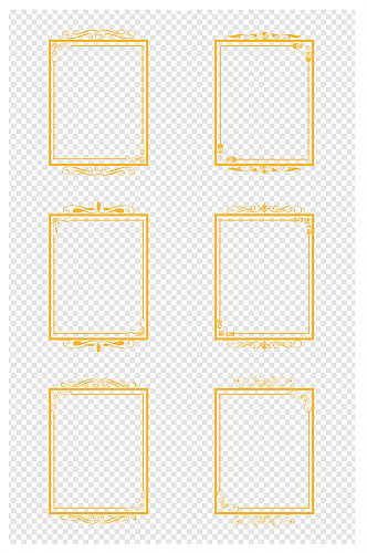 欧式华丽金色边框素材