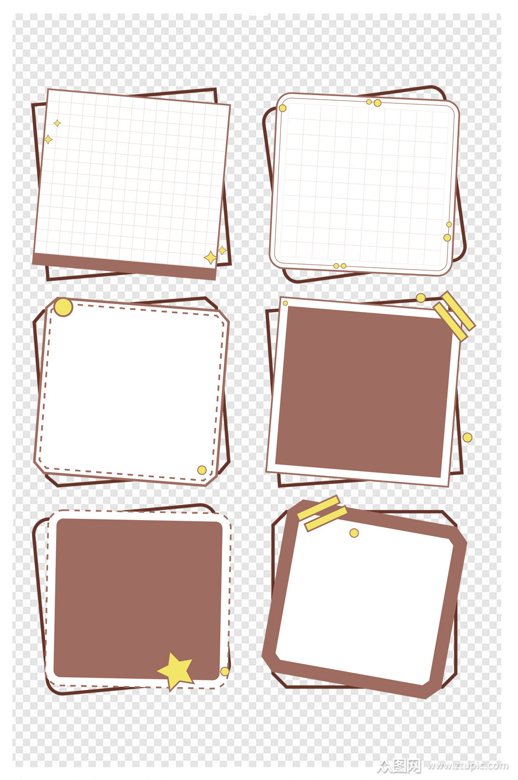 卡通装饰边框通知栏提示边框内容框文本框