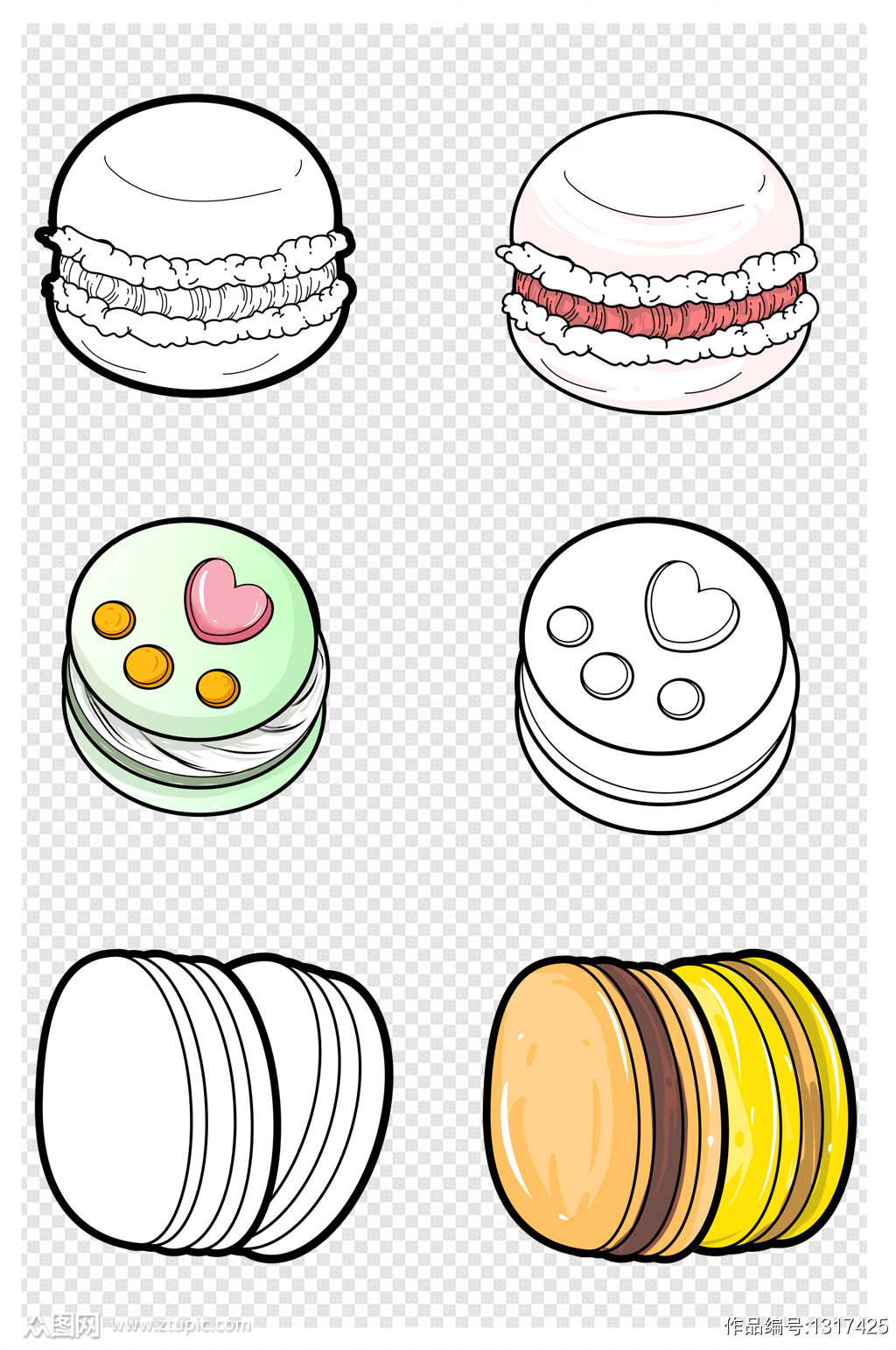 手绘卡通简笔画马卡龙蛋糕模板下载 编号 众图网 手绘卡通简笔画马卡龙蛋糕模板下载 编号 众图网