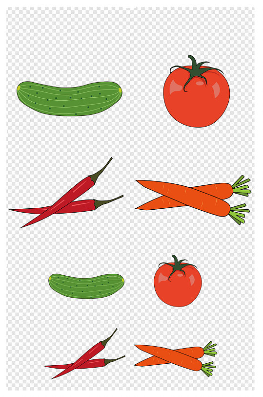 黄瓜西红柿辣椒红萝卜番茄尖椒蔬菜果蔬食物