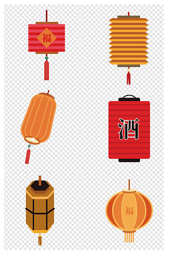 喜庆节日传统促销海报装饰挂饰元素