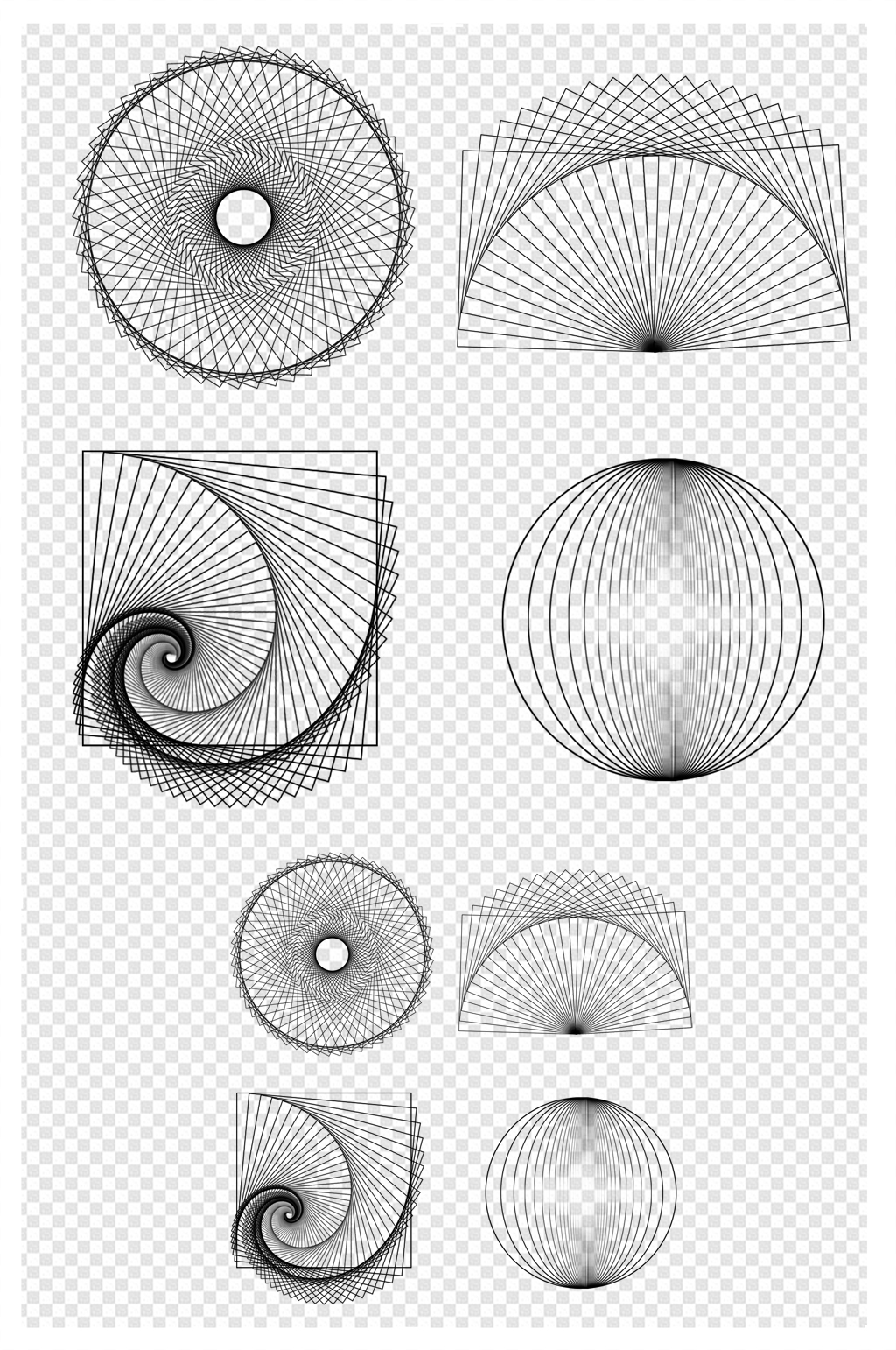 古风线条形状元素