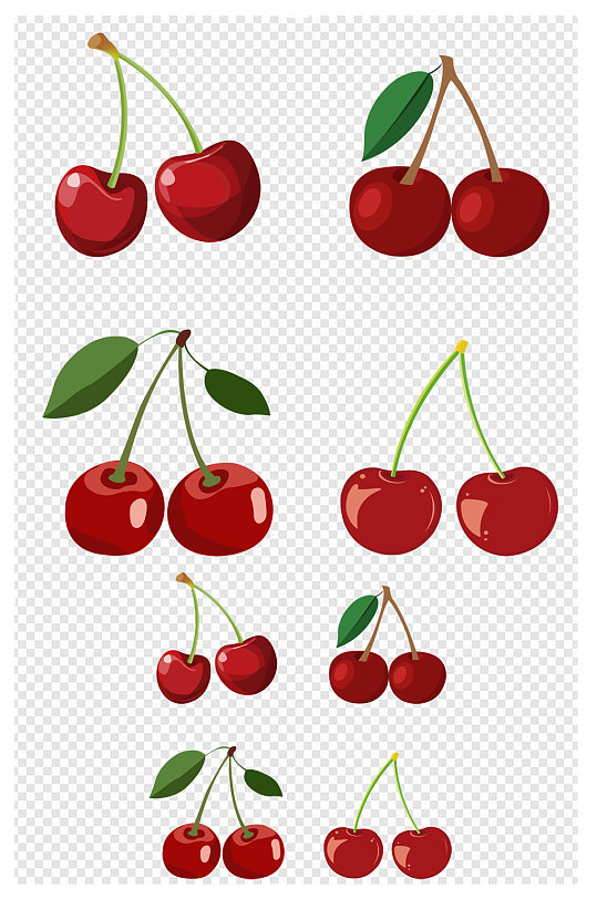 农业有机水果樱桃设计元素